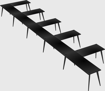 Modern l-shaped office desk