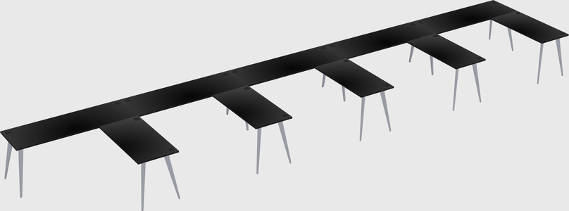 Modern l-shaped office desk