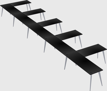Modern l-shaped office desk