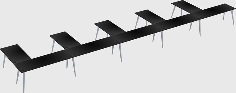 Modern l-shaped office desk
