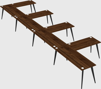 Modern l-shaped office desk