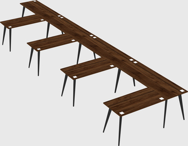 Modern l-shaped office desk