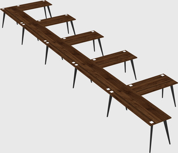 Modern l-shaped office desk