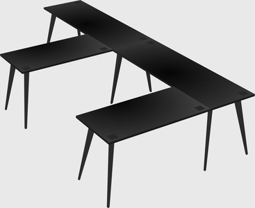 Modern l-shaped office desk