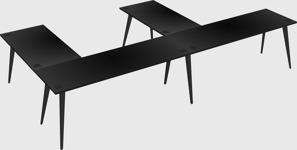 Modern l-shaped office desk