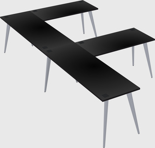 Modern l-shaped office desk