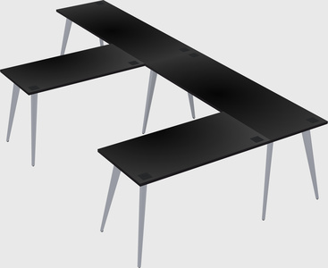Modern l-shaped office desk