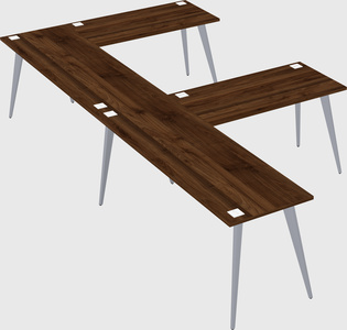 Modern l-shaped office desk