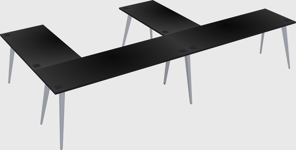 Modern l-shaped office desk