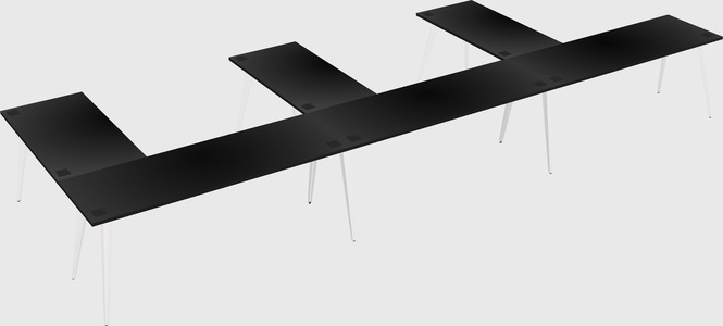 Modern l-shaped office desk