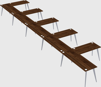 Modern l-shaped office desk