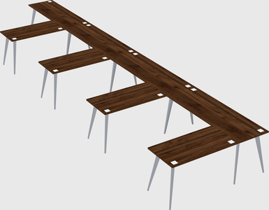 Modern l-shaped office desk