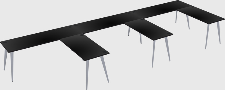 Modern l-shaped office desk