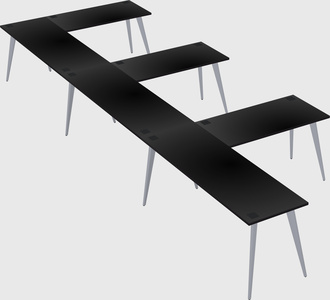Modern l-shaped office desk