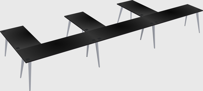 Modern l-shaped office desk