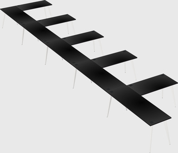 Modern l-shaped office desk