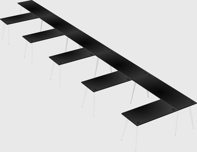 Modern l-shaped office desk