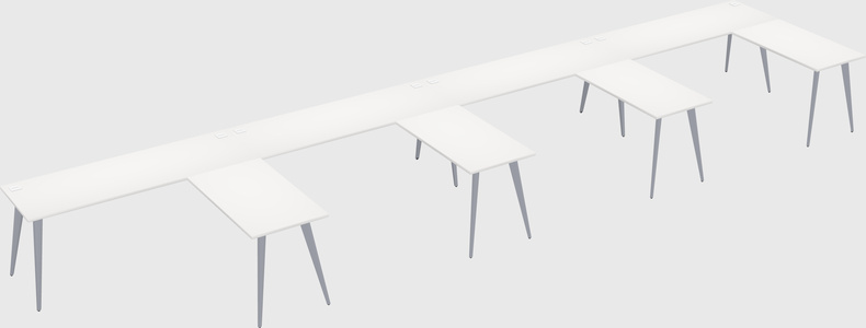 Modern l-shaped office desk