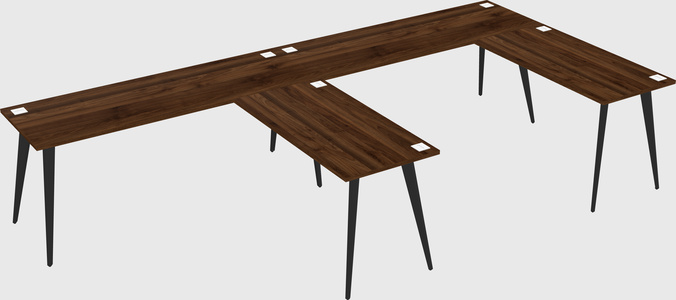Modern l-shaped office desk