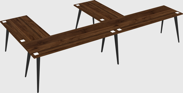 Modern l-shaped office desk