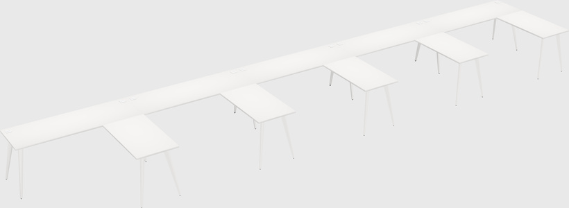 Modern l-shaped office desk