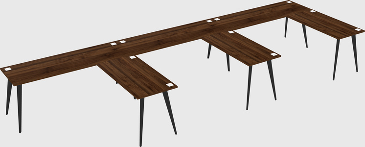 Modern l-shaped office desk