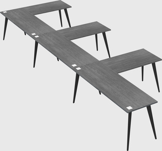 Modern l-shaped office desk