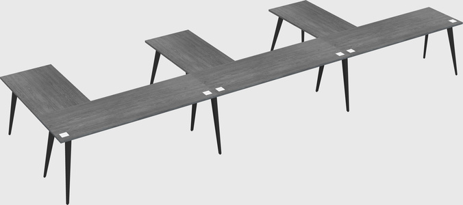 Modern l-shaped office desk