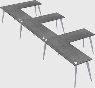 Modern l-shaped office desk