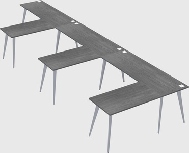 Modern l-shaped office desk