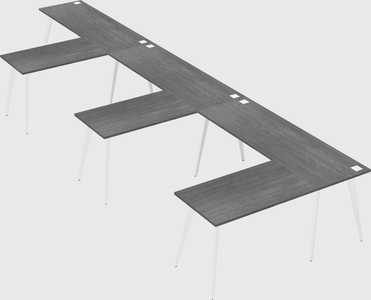 Modern l-shaped office desk