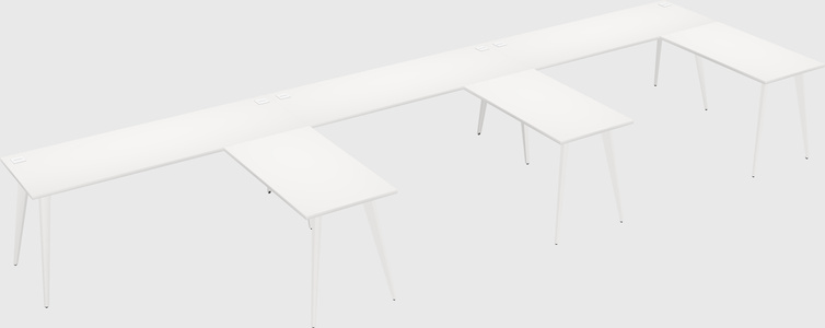 Modern l-shaped office desk
