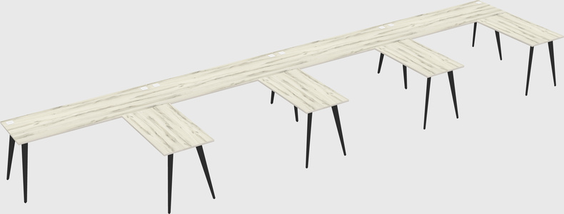 Modern l-shaped office desk