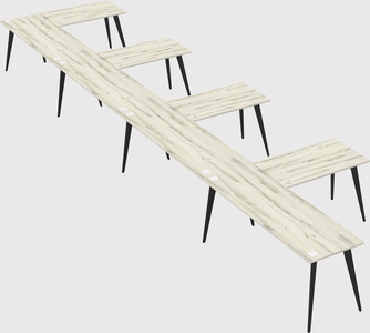 Modern l-shaped office desk
