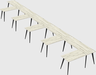 Modern l-shaped office desk
