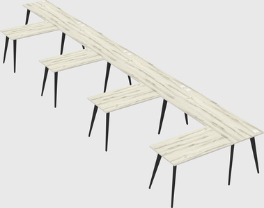 Modern l-shaped office desk