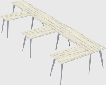 Modern l-shaped office desk