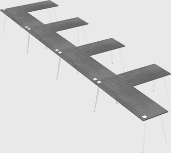 Modern l-shaped office desk