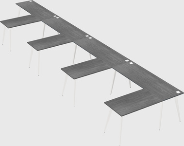 Modern l-shaped office desk