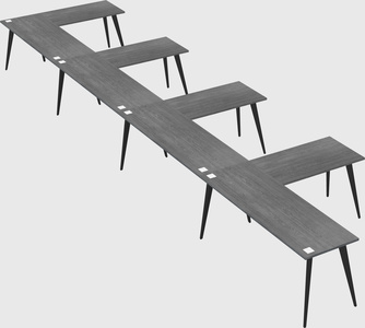 Modern l-shaped office desk