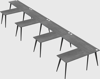 Modern l-shaped office desk