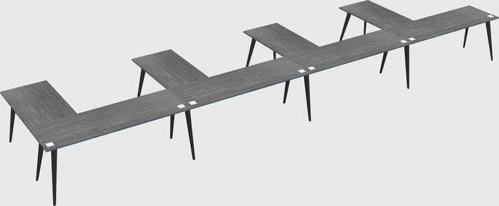 Modern l-shaped office desk