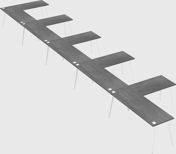 Modern l-shaped office desk