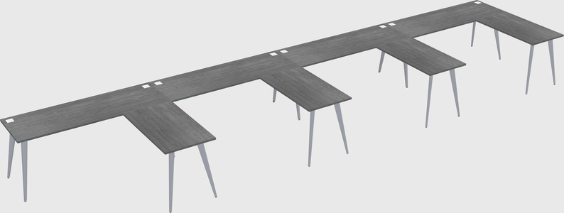 Modern l-shaped office desk