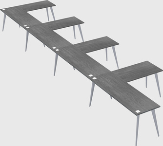 Modern l-shaped office desk