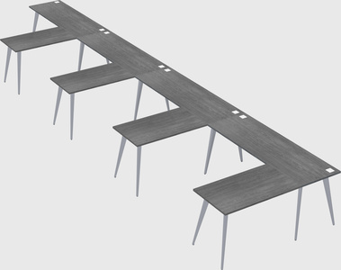 Modern l-shaped office desk