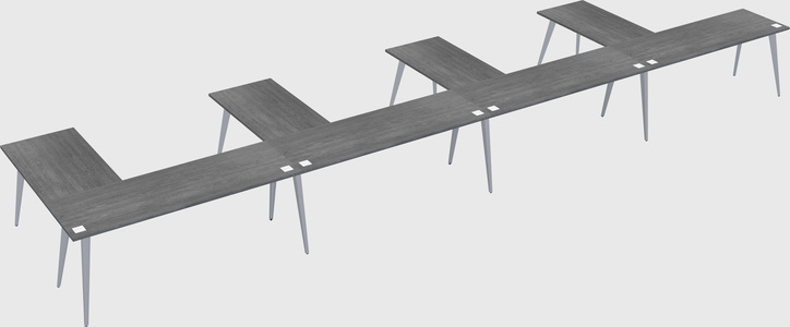 Modern l-shaped office desk