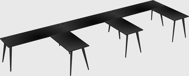 Modern l-shaped office desk