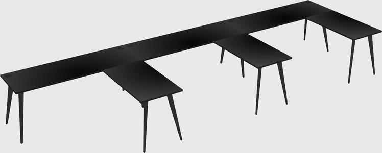 Modern l-shaped office desk