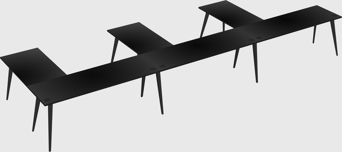 Modern l-shaped office desk